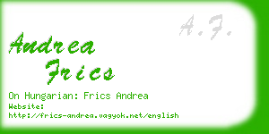 andrea frics business card